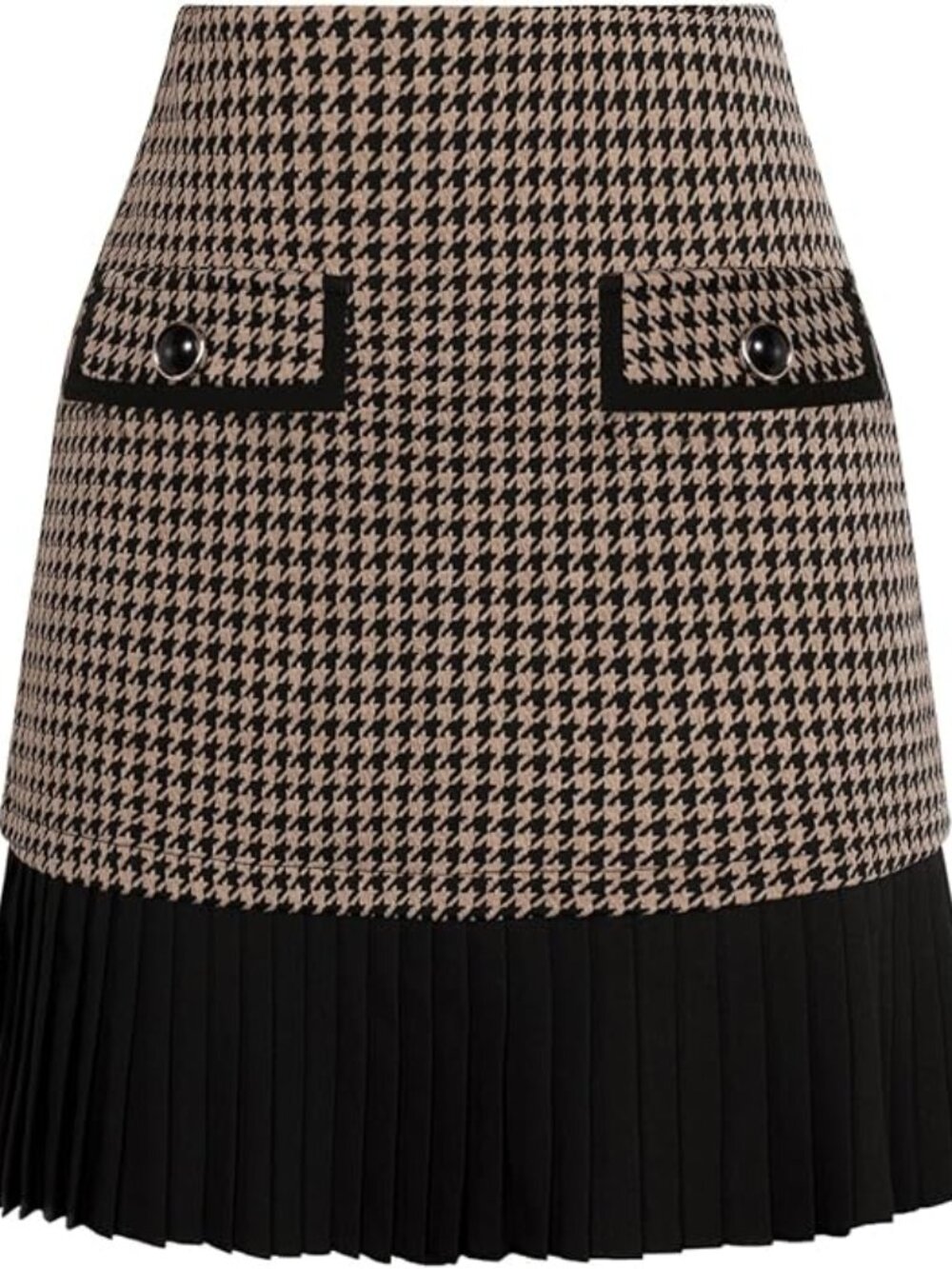 Women's Casual Plaid High Waist Pleated A-Line Uniform Mini Skirt‎